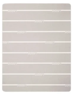 JOOP! Wohndecke LOGO-STR. 150 x 200 cm hellgrau/beige