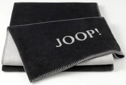 JOOP! Wohndecke MELANGE DOUBLEFACE 150 x 200 cm schwarz/grau