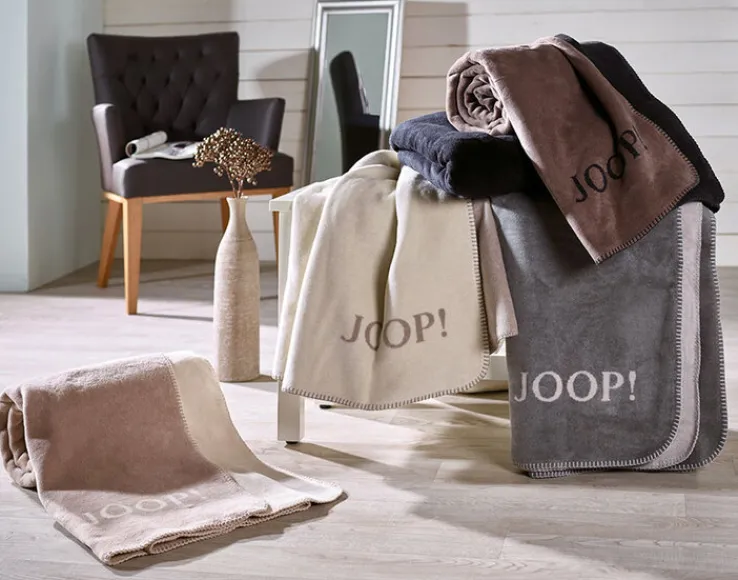 JOOP! Wohndecke UNI DOUBLEFACE 150 x 200 cm ecru/feder