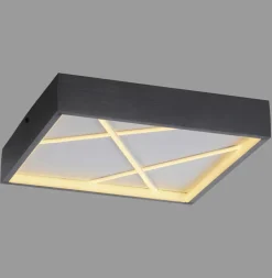 JUST LIGHT LED Deckenlampe MIKADO 30x30 cm schwarz