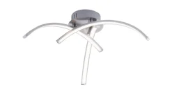 JUST LIGHT LED Deckenlampe VALERIE 40 cm stahlfarbig