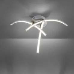 JUST LIGHT LED Deckenlampe VALERIE 40 cm stahlfarbig