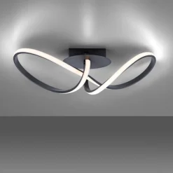 JUST LIGHT LED Deckenlampe MARIA 24,5 x 61 cm schwarz