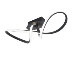 JUST LIGHT LED Deckenlampe MARIA 24,5 x 61 cm schwarz