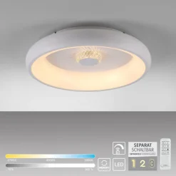 JUST LIGHT LED Deckenlampe VERTIGO 46 cm weiß