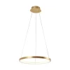 JUST LIGHT LED Pendelleuchte CIRCLE 39 cm goldfarbig