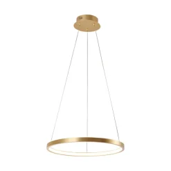 JUST LIGHT LED Pendelleuchte CIRCLE 39 cm goldfarbig