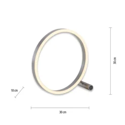 JUST LIGHT LED Tischlampe RITUS 28 cm alufarbig