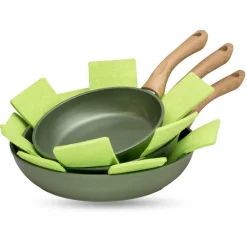 JUST VEGAN Pfannenschoner CERA 2-teilig grün