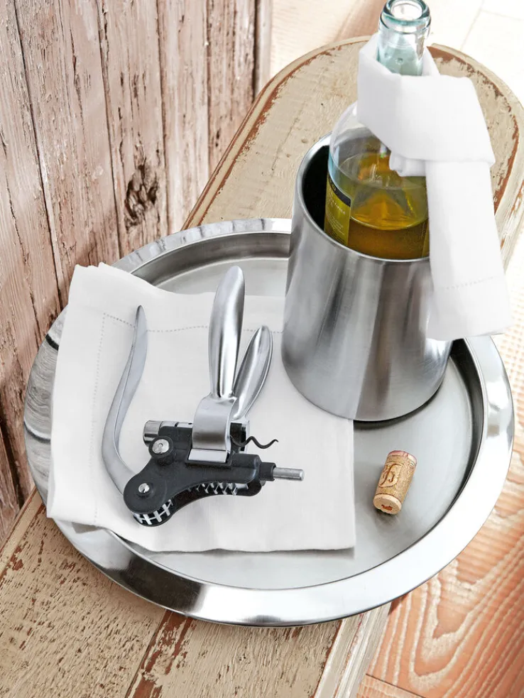 JUSTINUS Champagnerkühler ALBA 11 x 11 x 18,8 cm Edelstahl chromfarbig