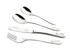 JUSTINUS Kinderbesteck TIERE 4-teilig Edelstahl silberfarbig