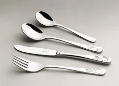 JUSTINUS Kinderbesteck TIERE 4-teilig Edelstahl silberfarbig