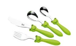 JUSTINUS Kinderbesteck-Set FROSCH 4-teilig