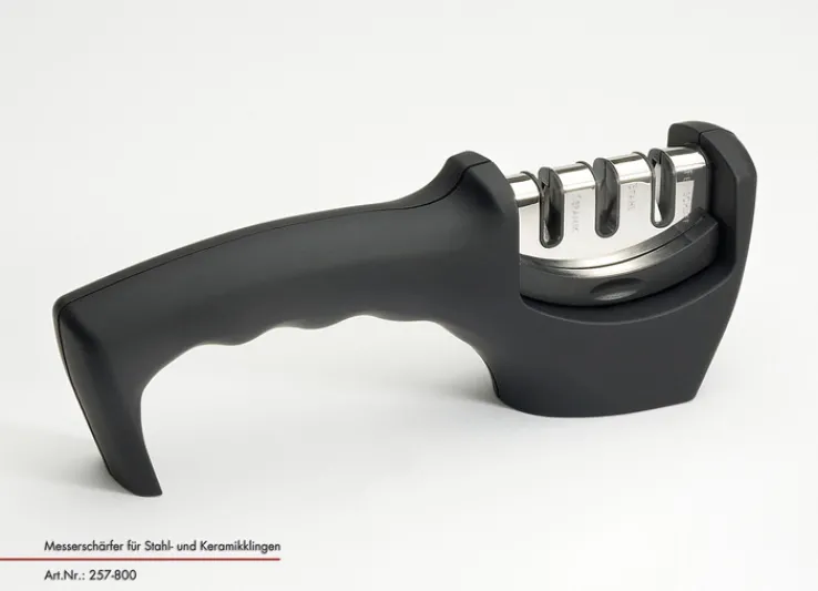 JUSTINUS Messerschärfer KÜCHENCHEF 4,7 x 7 x 21 cm Kunststoff schwarz