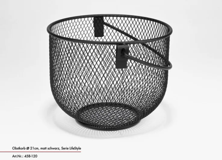 JUSTINUS Obstkorb 21 cm schwarz
