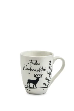 Kaffeetasse BLACK FORREST Porzellan 300 ml Weiß/Schwarz