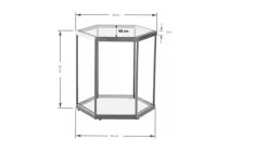 KARE DESIGN Beistelltisch COMB 55 cm goldfarbig