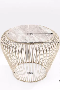 KARE DESIGN Beistelltisch rund 43 cm goldfarbig