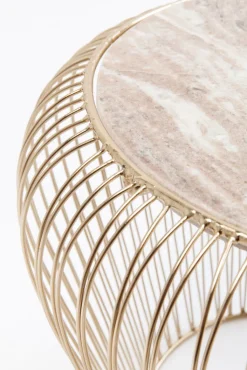 KARE DESIGN Beistelltisch rund 43 cm goldfarbig