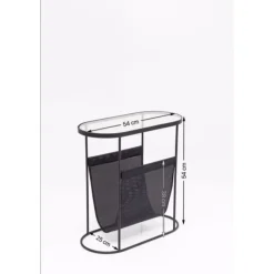 KARE DESIGN Beistelltisch MESH 54 x 54 x 25 cm Stahl/Glas schwarz