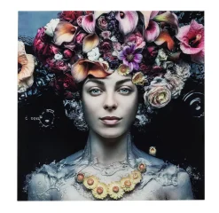 KARE DESIGN Bild FLOWER 120 x 120 cm mehrfarbig