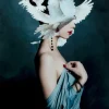 KARE DESIGN Bild MOTHER OF DOVES petrolblau