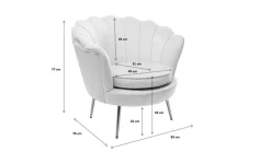 KARE DESIGN Cocktailsessel WATER LILY cremeweiß