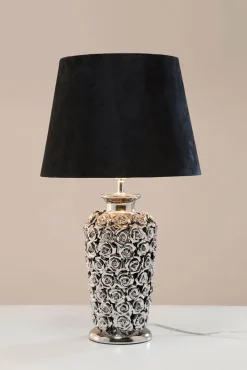 KARE DESIGN Retrofit Tischlampe ROSE MULTI schwarz /silberfarbig