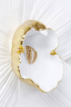 KARE DESIGN Wanddeko ORCHID 51 cm weiß /goldfarbig