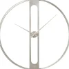 KARE DESIGN Wanduhr CLIP 60 cm silberfarbig
