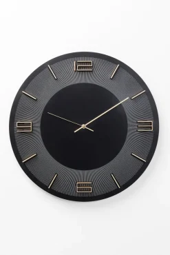 KARE DESIGN Wanduhr LEONARDO Ø 49 cm schwarz/goldfarbig
