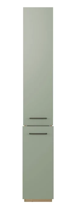 QUARTIER Küche Apotheker-Hochschrank Fiona 200 cm Eiche / grün