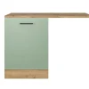 QUARTIER Küche Geschirrspüler-Paket Fiona 110 cm Eiche / grün