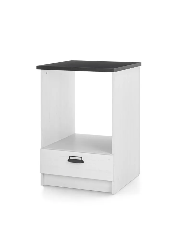 Küche Herdumbauschrank SHERWOOD ca. 63 x 93 x 64 cm Pinie Weiss Dekor