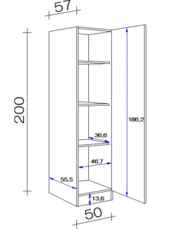 QUARTIER Küchen Geschirrschrank WITO 50 cm weiß