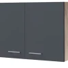 QUARTIER Küchen Oberschrank RALPH 80 cm Eiche/ grau