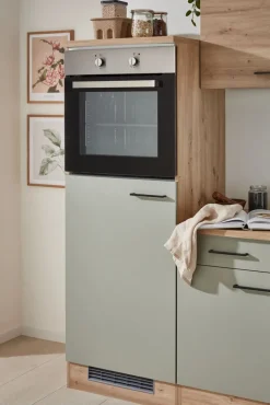 QUARTIER Küchenblock FIONA Schilfgrün / Artisan Eiche 280 cm