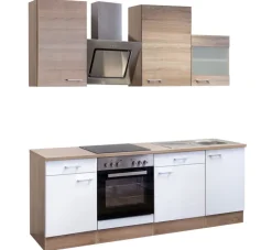 QUARTIER Küchenblock JACK Weiß/Eiche Sonoma ca. 220 x 60cm