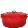 KÜCHENPROFI Bratentopf PROVENCE 33 cm oval Gusseisen rot