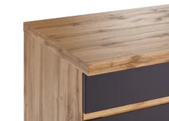 Küchenzeile AALBORG 300 cm Wotan Eiche Dekor/ Matt Grau