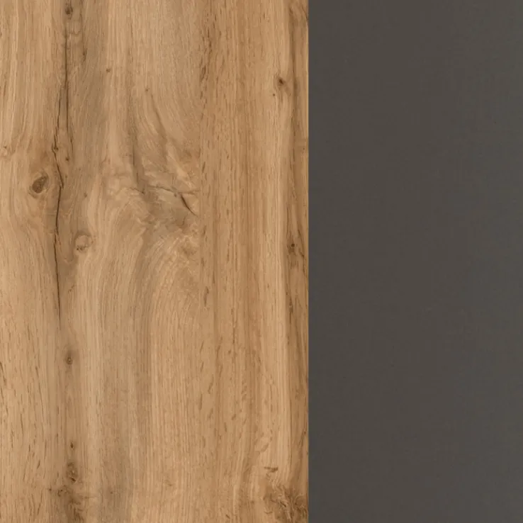 Küchenzeile ODENSE 210 cm Graphit/ Wotan Eiche Dekor