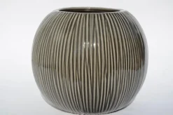 Keramik Vase 13 cm anthrazit