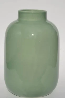 Keramik Vase 24 cm salbei