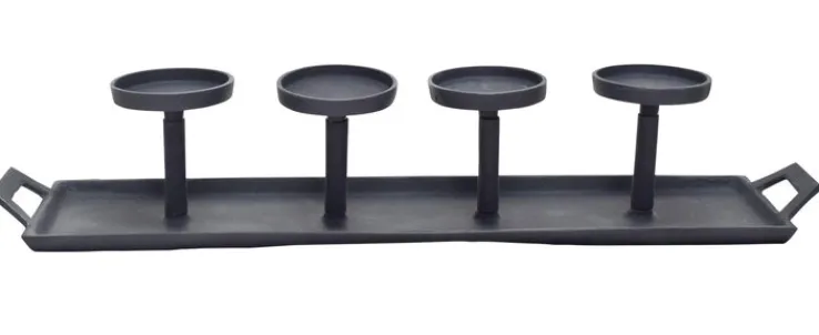 Kerzenständer 65 cm schwarz