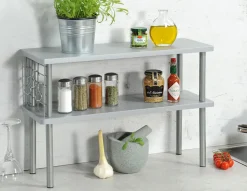 KESPER Küchenregal mit 2 Ebenen grau