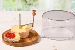 KESPER Käsehobel mit Haube Bambus/Edelstahl, 22 x 14,3 cm