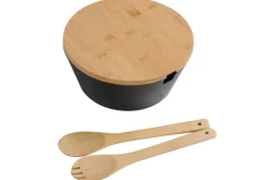 KESPER Obst und Salatschale mit Besteck Bambus