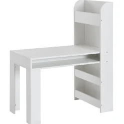 Kinder Kinder Schreibtisch mit Regal 50 x 110 cm weiß