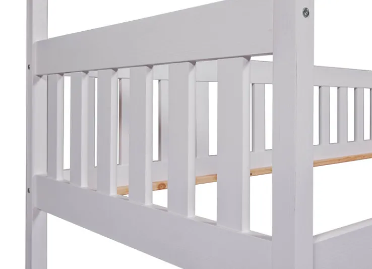 Kinder Kinderbett RUDOLF 90 x 200 cm weiß