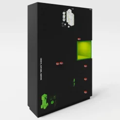 Kinder Kinder-Drehtürenschrank MINECRAFT anthrazit/ grün
